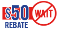 $50 No-Wait Rebate